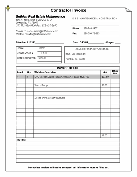 free sample invoice in word
