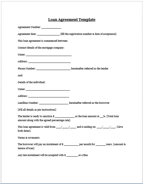 Download Personal Loan Agreement Template Pdf Rtf Word