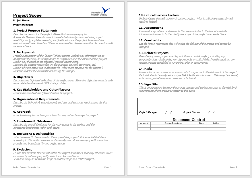 Statement of Work Template 07
