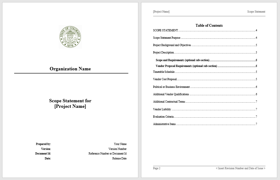 Statement of Work Template 08
