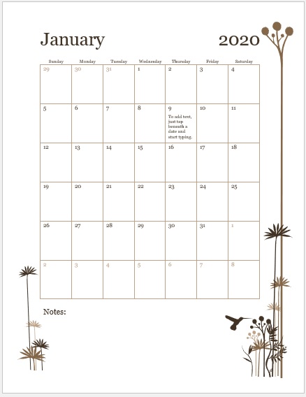 Formal Weekly Calendar Template