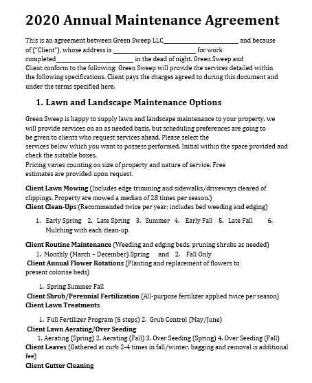 10 Free Maintenance Agreement Templates My Word Templates