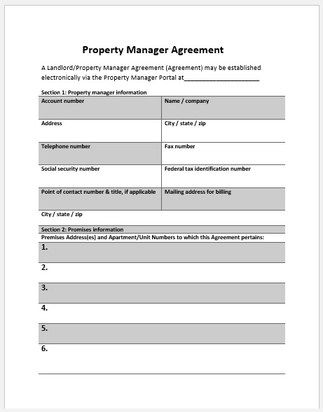 Property Agreement Template 04