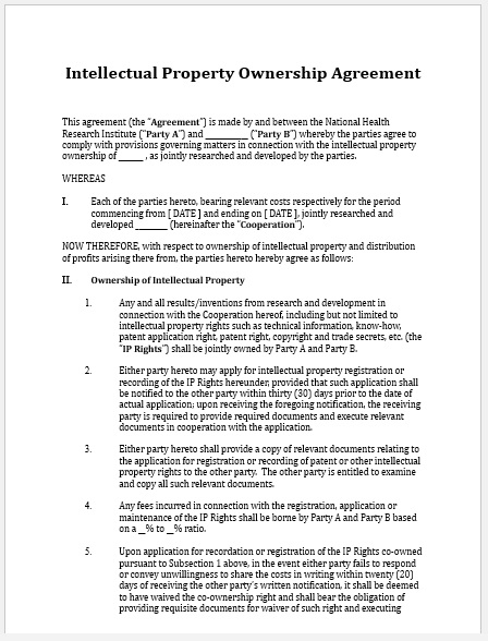 Property Agreement Template 07