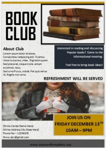 Book Club Flyer Templates - My Word Templates