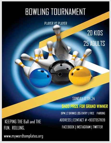 Bowling Flyer Template 01