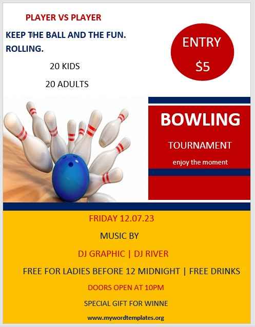 Bowling Flyer Template 02