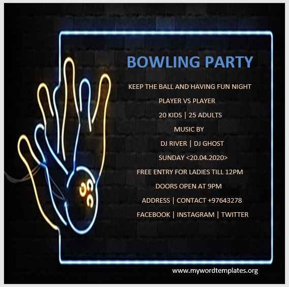 Bowling Flyer Template 06