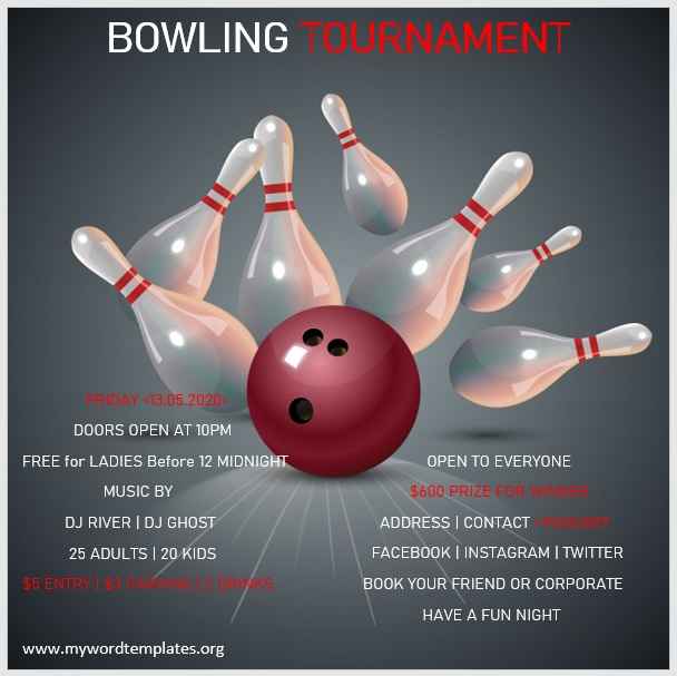 Bowling Flyer Template 09