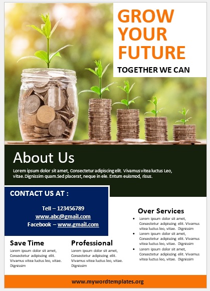 Financial Poster Template For Bank 09