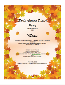 Party Menu