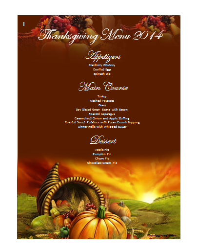 Free Thanksgiving Templates For Word - FREE PRINTABLE TEMPLATES