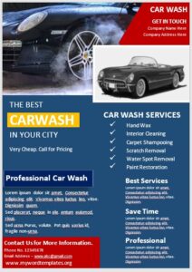 Car Wash Flyer Templates - My Word Templates