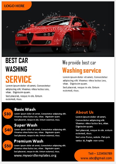 10+ Free Car Wash Flyer Templates - My Word Templates