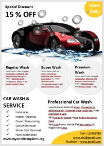 Car Wash Flyer Templates - My Word Templates