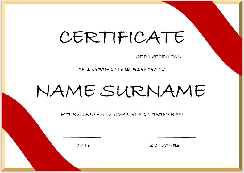  Internship Certificate Template Google Docs 