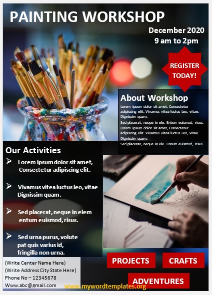 Painting Workshop Flyer Template 04