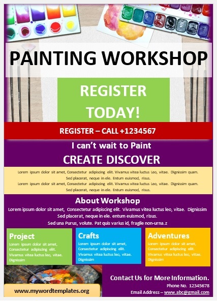 Painting Workshop Flyer Template 07