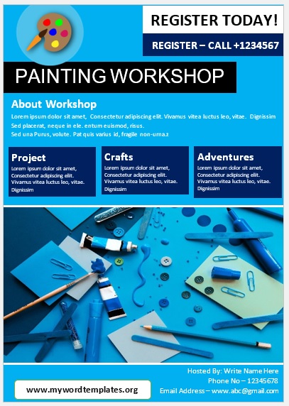 Painting Workshop Flyer Template 10