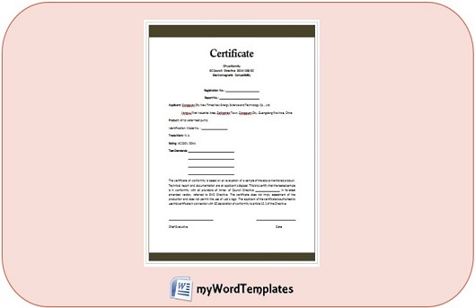 conformity certificate template feature image