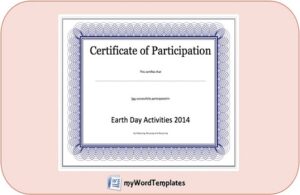 participation certificate template feature image