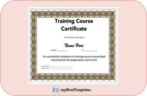 training certificate template feature image