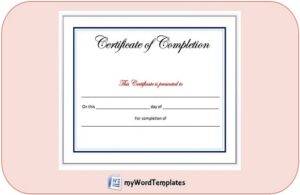 completion certificate template feature image