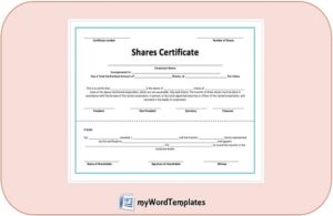 stock share certificate template feature image