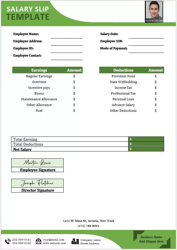 Salary Slip Template