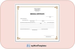 medical certificate template feature image