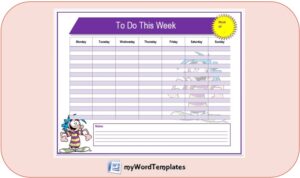 weekly to do list template feature image