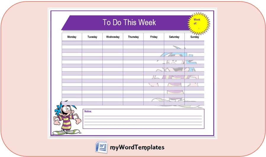 Weekly To Do List Template Feature Image My Word Templates