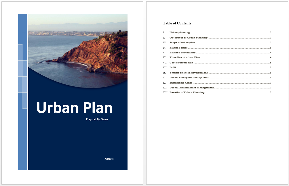 Urban Plan Template