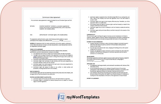 commision sale agreement template feature image