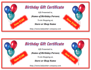 Gift Certificate Templates - My Word Templates