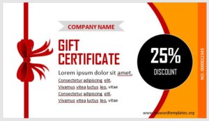 Free Gift Certificate Template My Word Templates