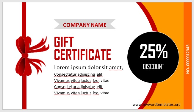 Free Gift Certificate Template 01