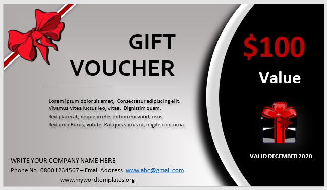 Free Gift Certificate Template 11