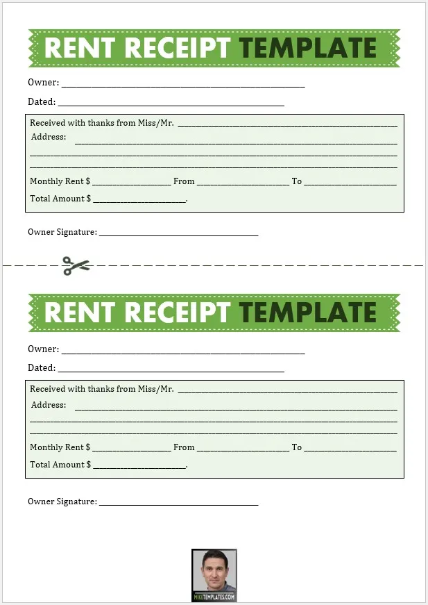 Rent Receipt Template 02