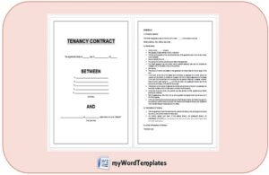 tenancy contract template image