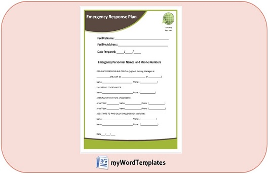 emergency response plan template - My Word Templates