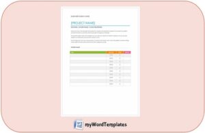 job sheet template