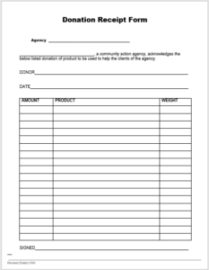 Donation Receipt Templates - 15 Free Printable Templates