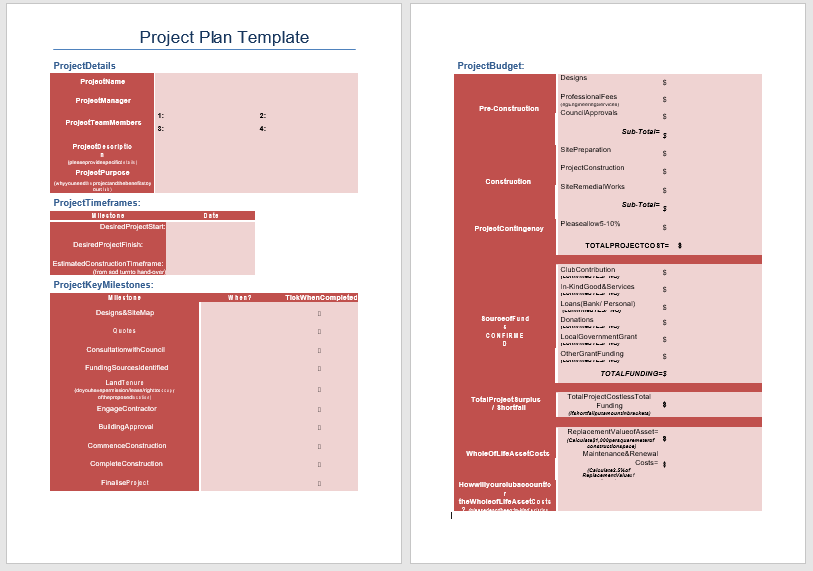 Project Plan Template 11