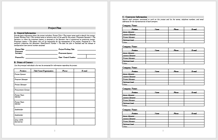 Project Plan Template 13