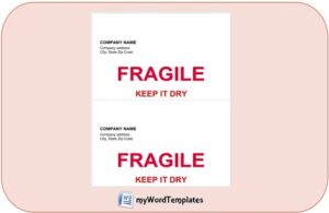 Fragile-Keep-It-Dry-Label- Template-Image