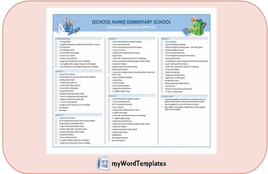 school grading report template