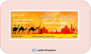 travel voucher template