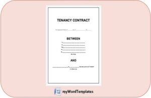 rental contract template image