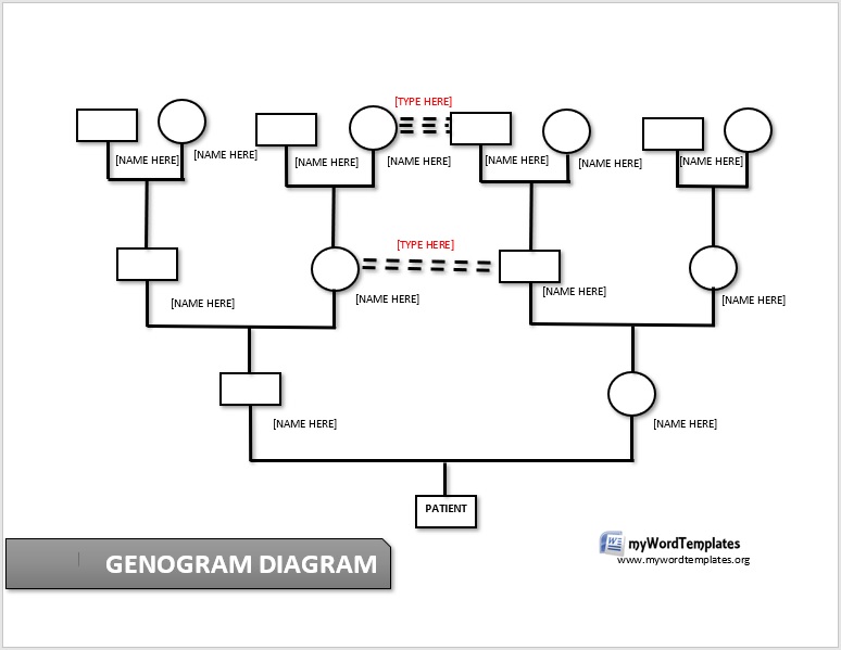 example genogram of three generations social work